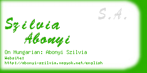 szilvia abonyi business card